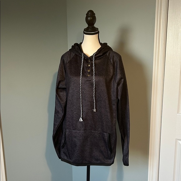 Sweaters - Women’s Black Hoodie with fleece lining